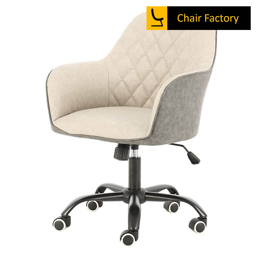 Laz Cream And Grey Designer Chair